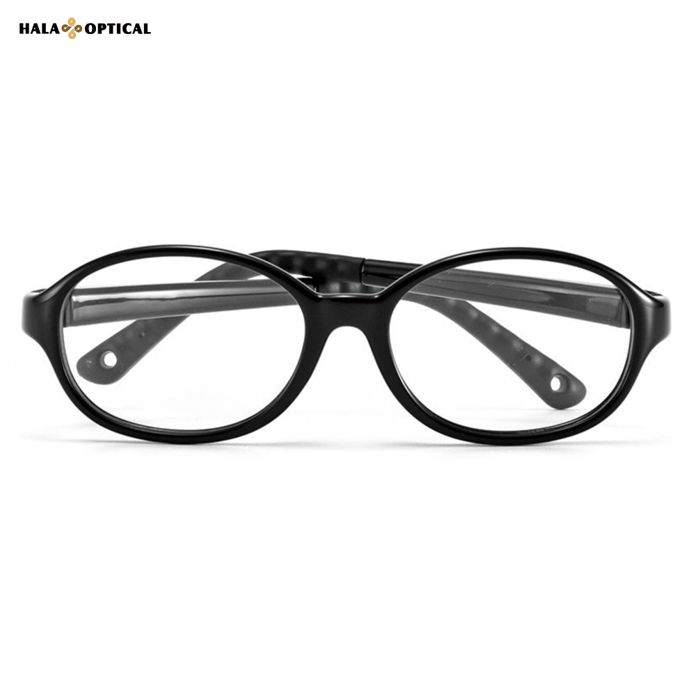 HE6602 Kids TR90 Oval Optical Frames, Safe, Soft and Fun Cartoon Colored Glasses for Happy Childhood