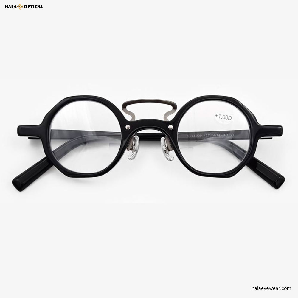 Handcrafted Vintage Round Acetate Reading Glasses with Ready Stock