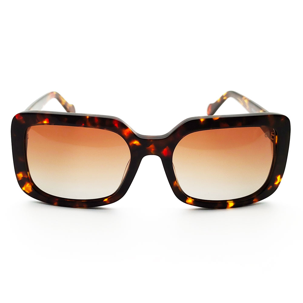 Tortoise Square Acetate Polarized Sunglasses for Women