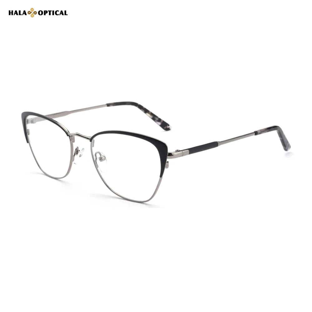 HM1802 Premium Metal Cat-Eye Optical Frames Premium Metal Cat-Eye Optical Frames for Women | Lightweight & Stylish | Factory Direct