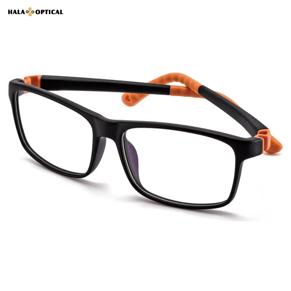 HE6611 Kids’ TR90 Square Optical Glasses Frames – Safe, Flexible and Comfortable, Factory Direct 