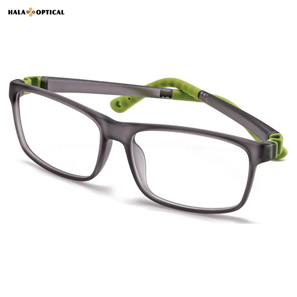 HE6611 Kids’ TR90 Square Optical Glasses Frames – Safe, Flexible and Comfortable, Factory Direct 