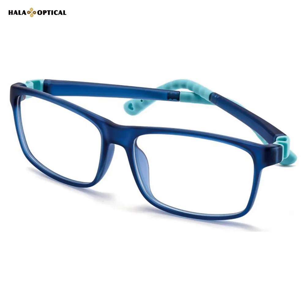 HE6611 Kids’ TR90 Square Optical Glasses Frames – Safe, Flexible and Comfortable, Factory Direct 