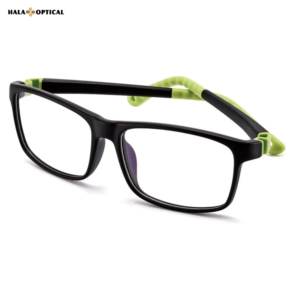 HE6611 Kids’ TR90 Square Optical Glasses Frames – Safe, Flexible and Comfortable, Factory Direct 