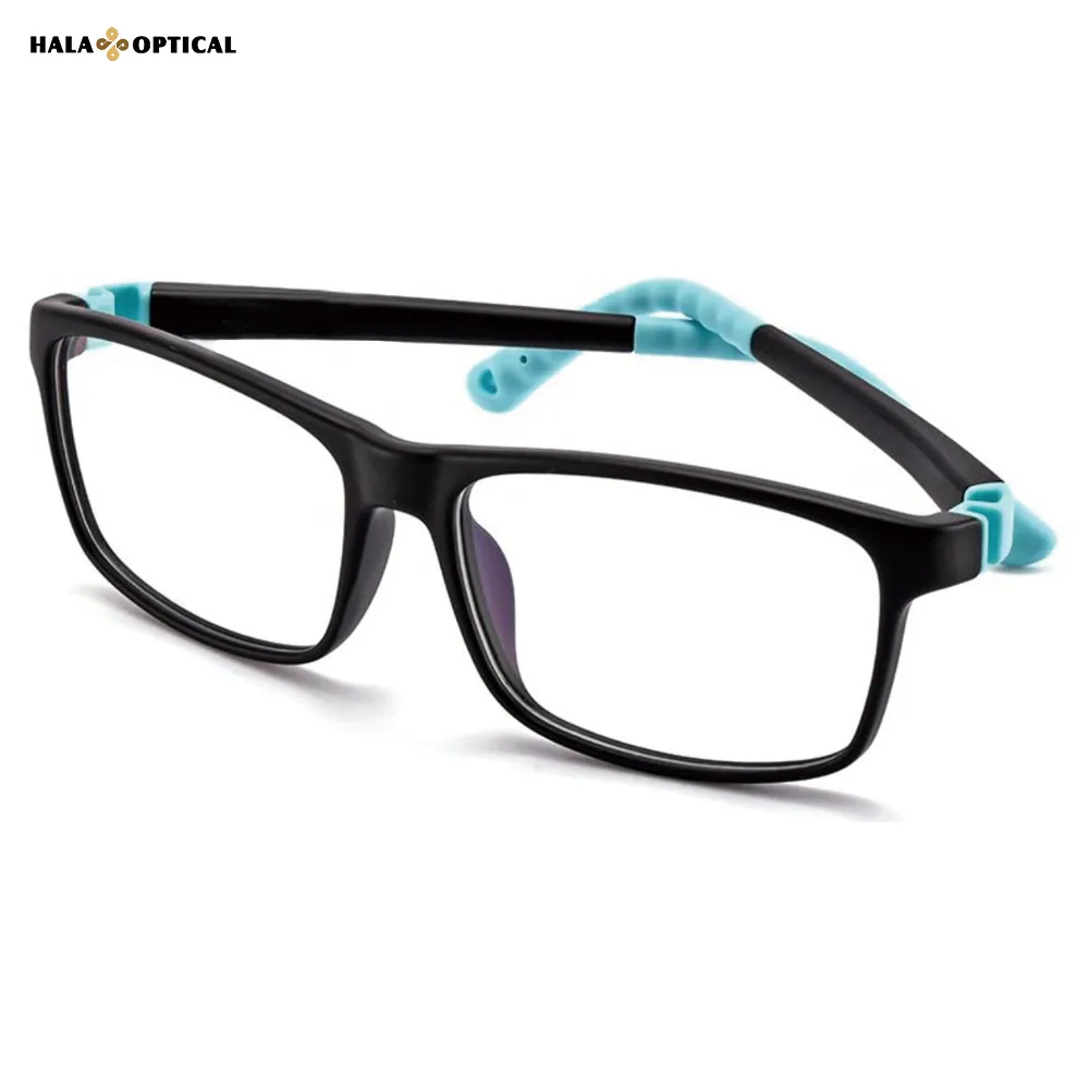 HE6611 Kids’ TR90 Square Optical Glasses Frames – Safe, Flexible and Comfortable, Factory Direct 