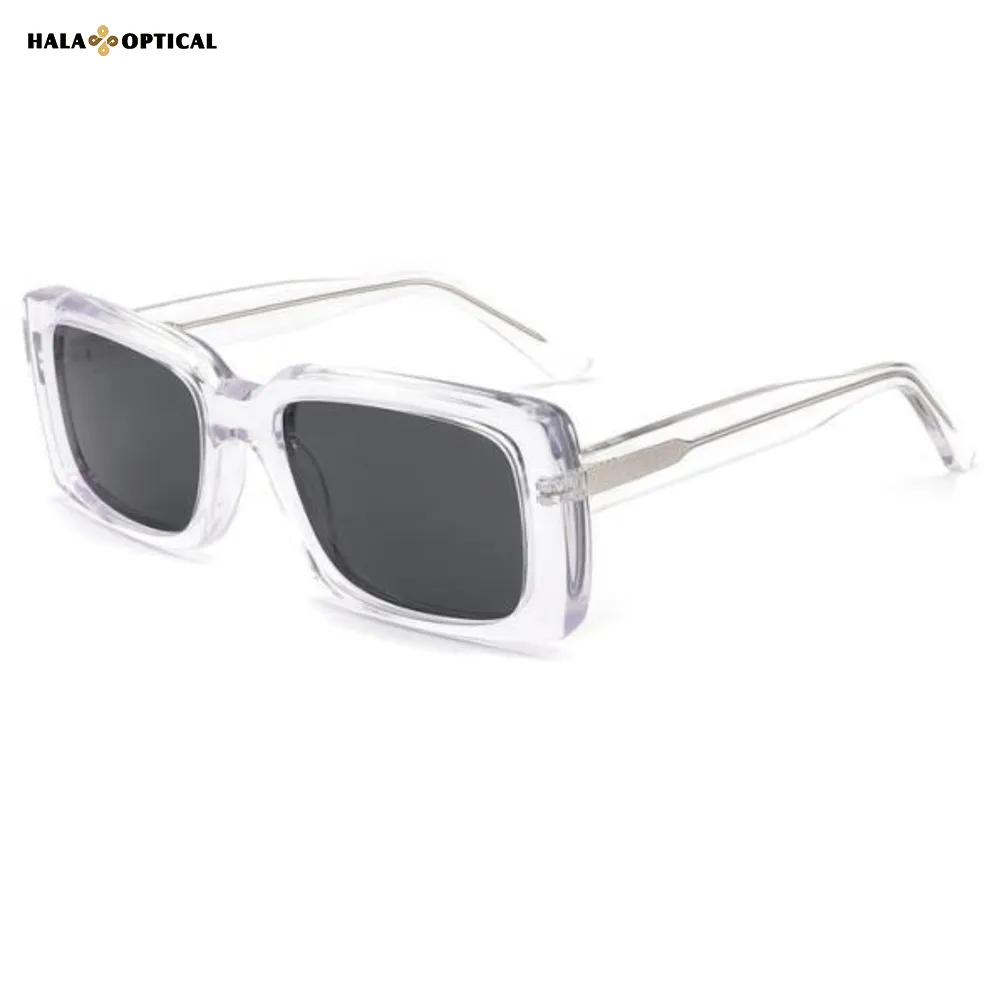 HS2212 Premium Acetate Rectangular Sunglasses Frame, Facial Definition Sharper