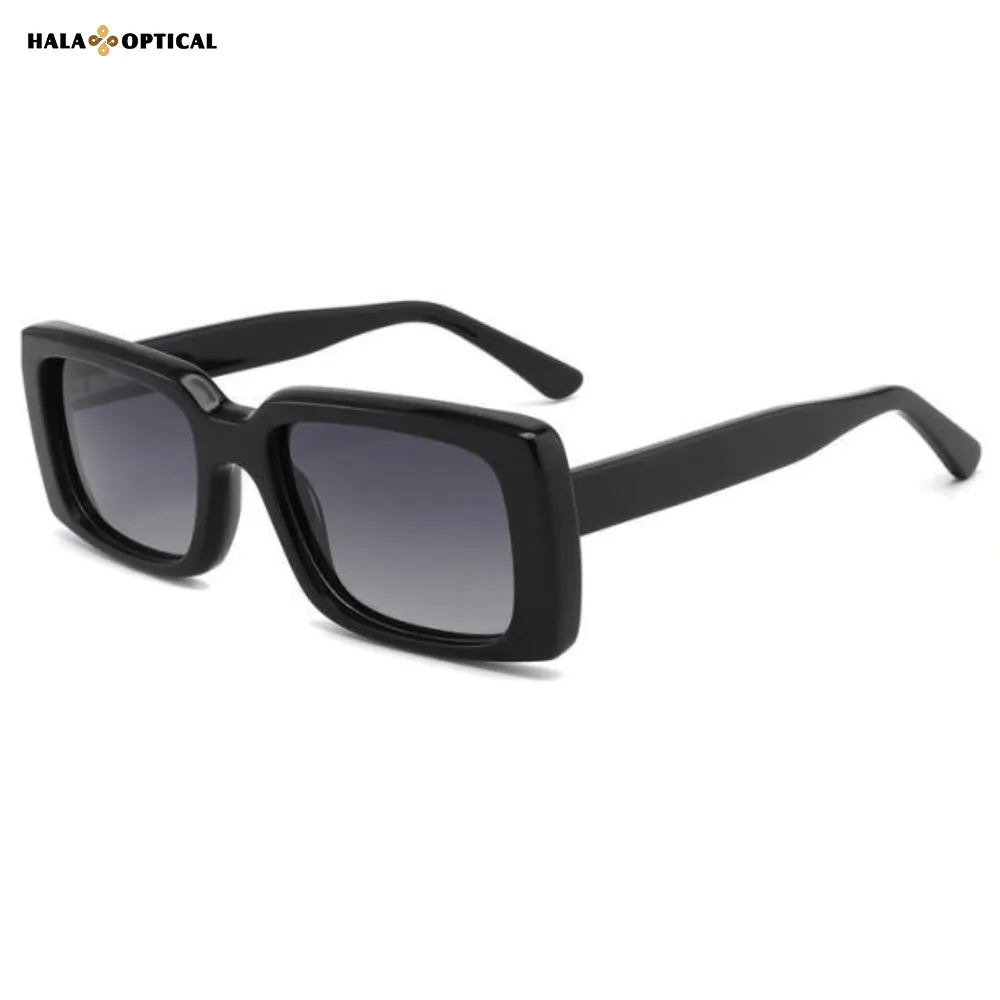 HS2212 Premium Acetate Rectangular Sunglasses Frame, Facial Definition Sharper