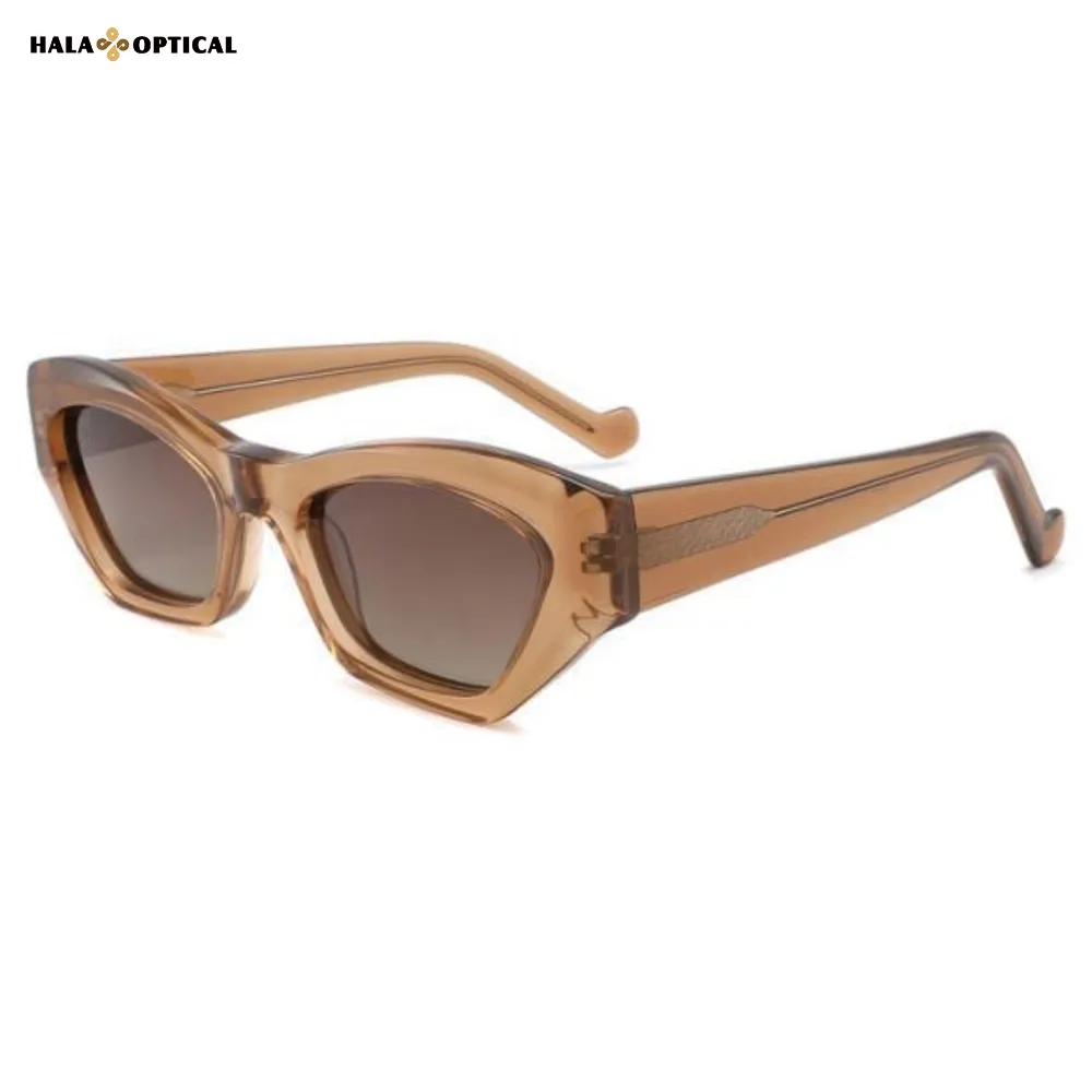 HS2213 Premium Geometric Acetate Sunglasses Frame, Visibly Lift Cheekbones, Face Flattering