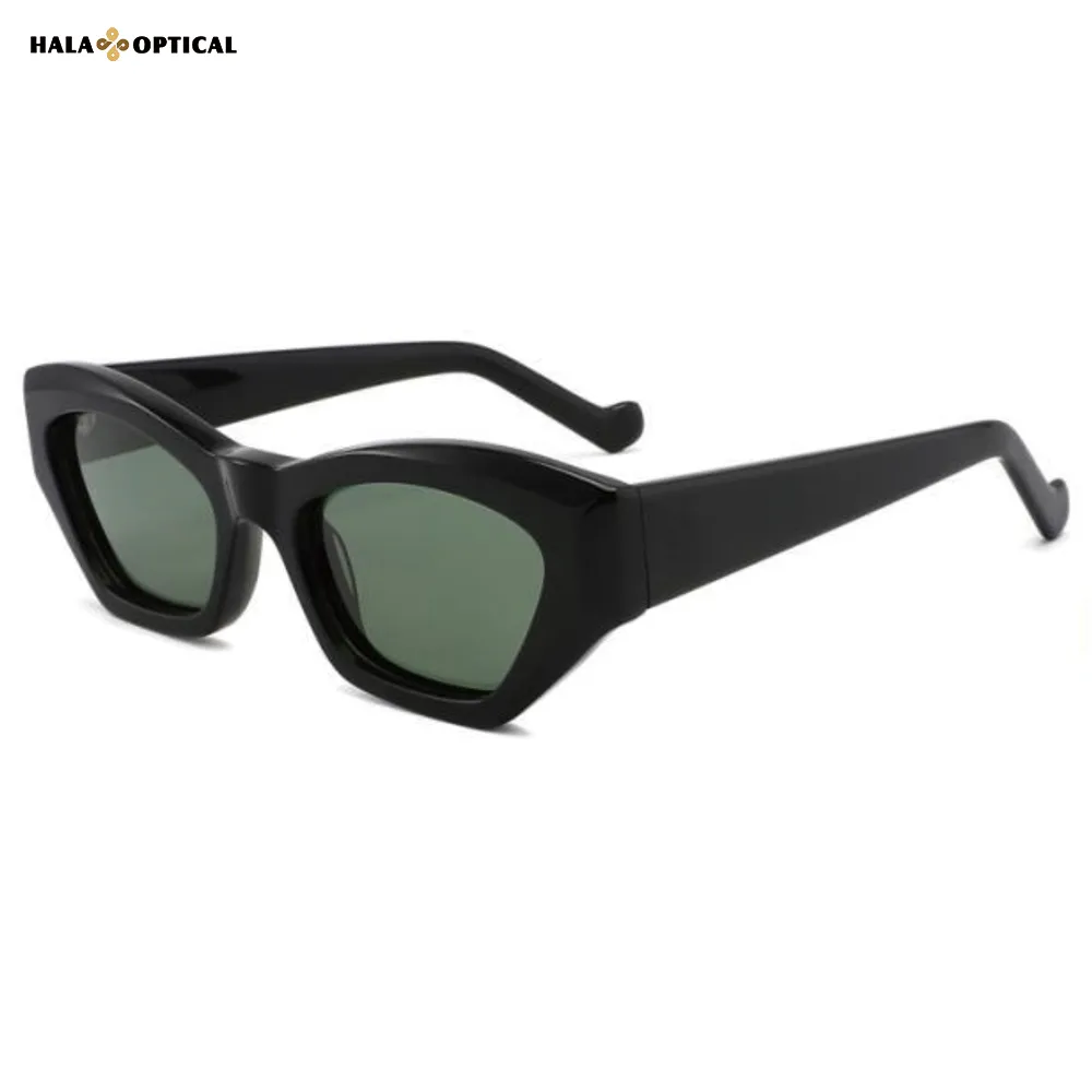HS2213 Premium Geometric Acetate Sunglasses Frame, Visibly Lift Cheekbones, Face Flattering