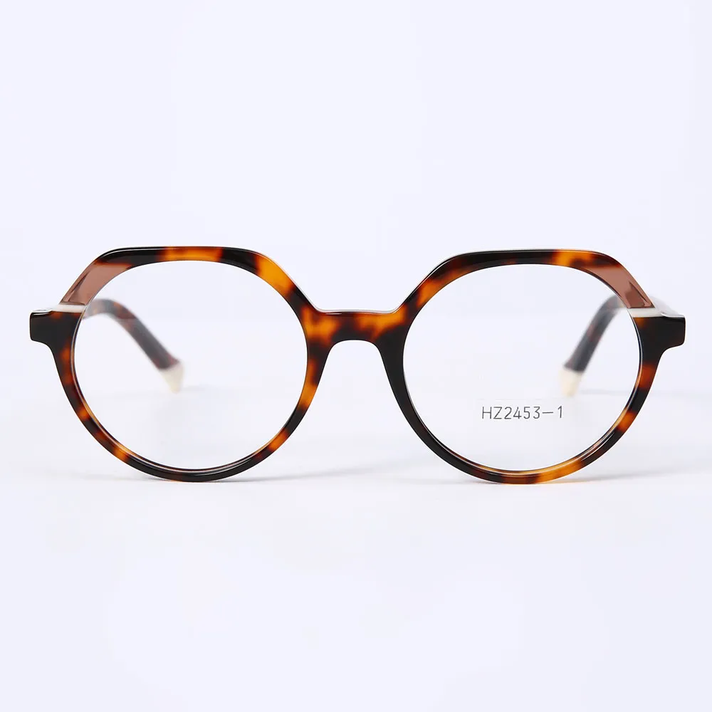 HZ2453-1 Acetate Eyeglass Frame Factory Supply