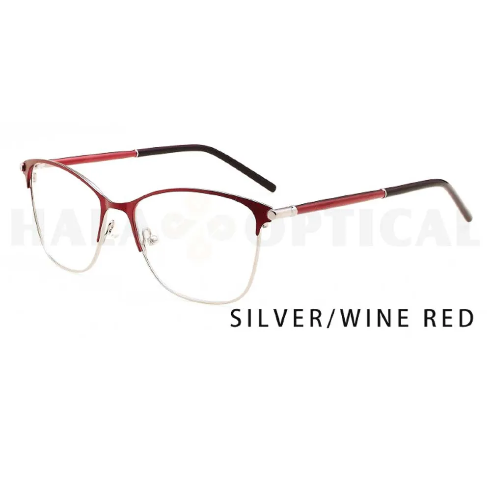 Silver wine color ready stock womens optical eyeglass