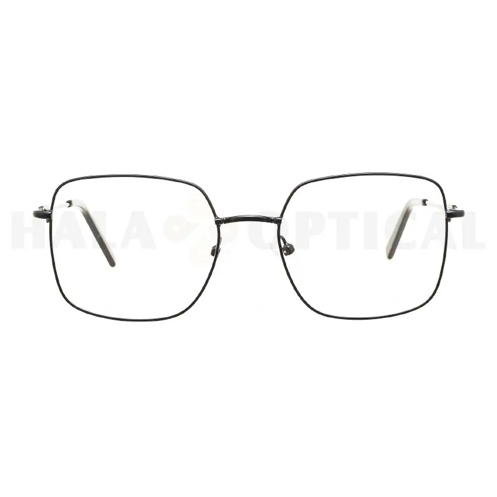 Monture optique carrée en métal pour homme