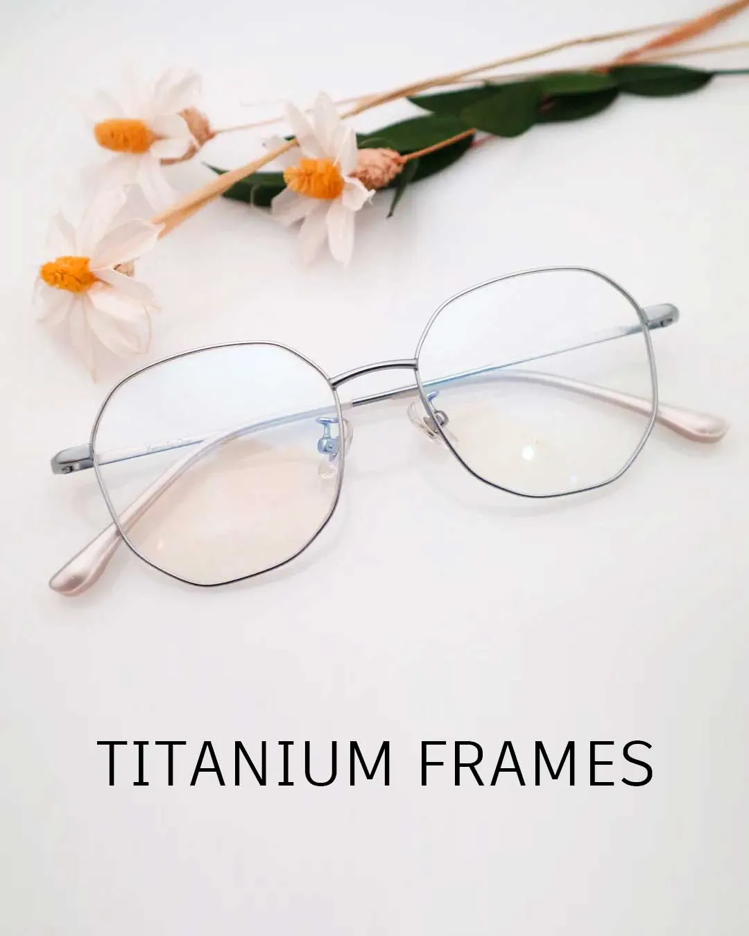 Optical frame made of titanium