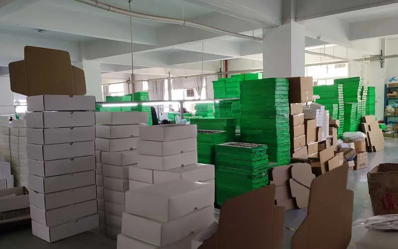 packing-material-stock-area.jpg Glasses pile in packing workshop