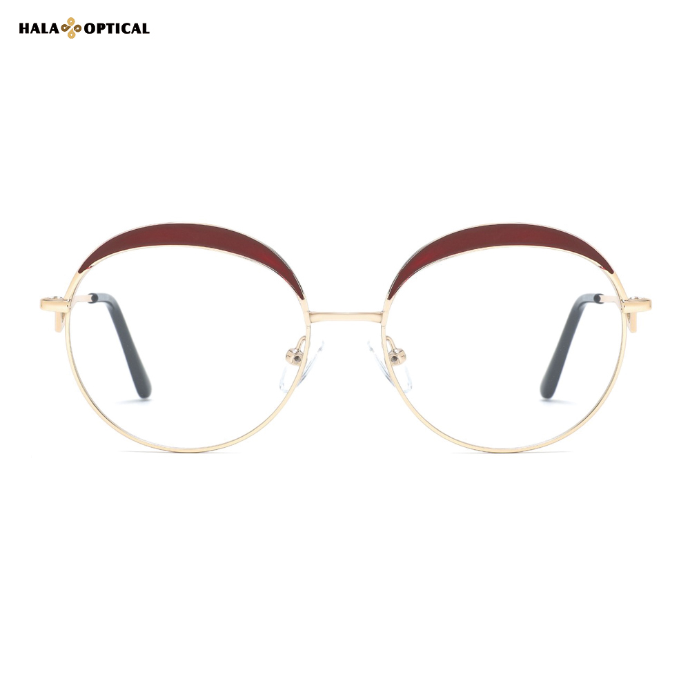 HM1029 Round Metal Optical Frames HM1029 "Double Eyelid" Round Metal Optical Frames – Playful & Chic