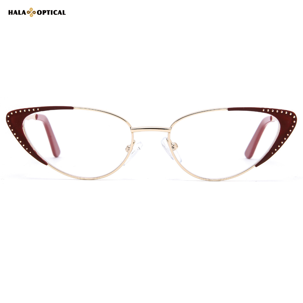 HM18036 Women Cat Eye Metal Optical Frames | Delicate Detailing