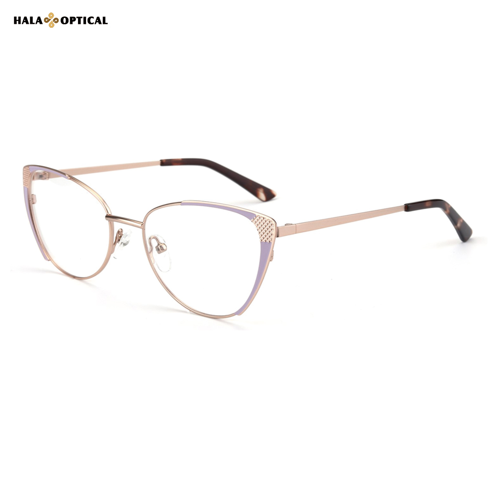 HM1817 Premium Metal Cat-Eye Optical Frames HM1817 Premium Metal Cat-Eye Optical Frames | 3D Rivet Texture Design