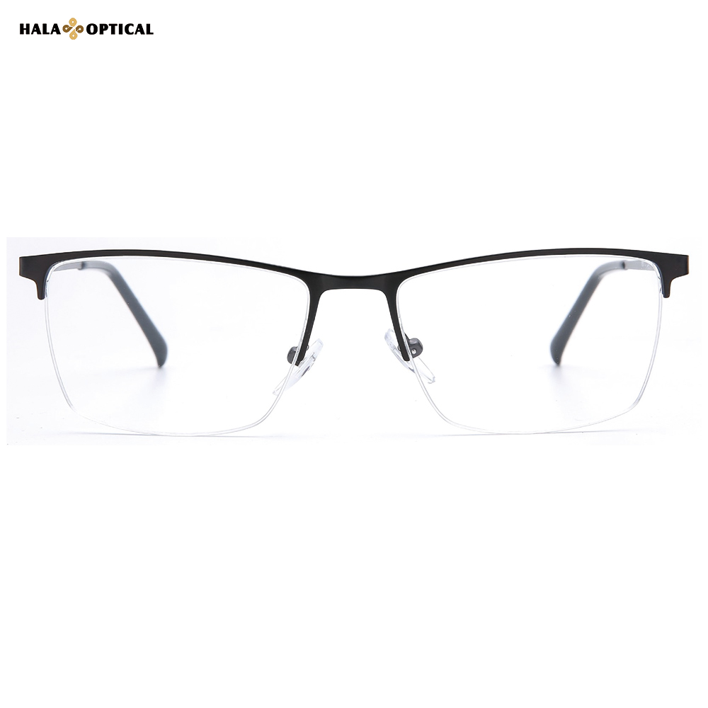 HM1857 Rectangular Metal Semi-Rimless Optical Frames HM1857 Rectangular Metal Semi-Rimless Optical Frames – Fast Shipping, No MOQ