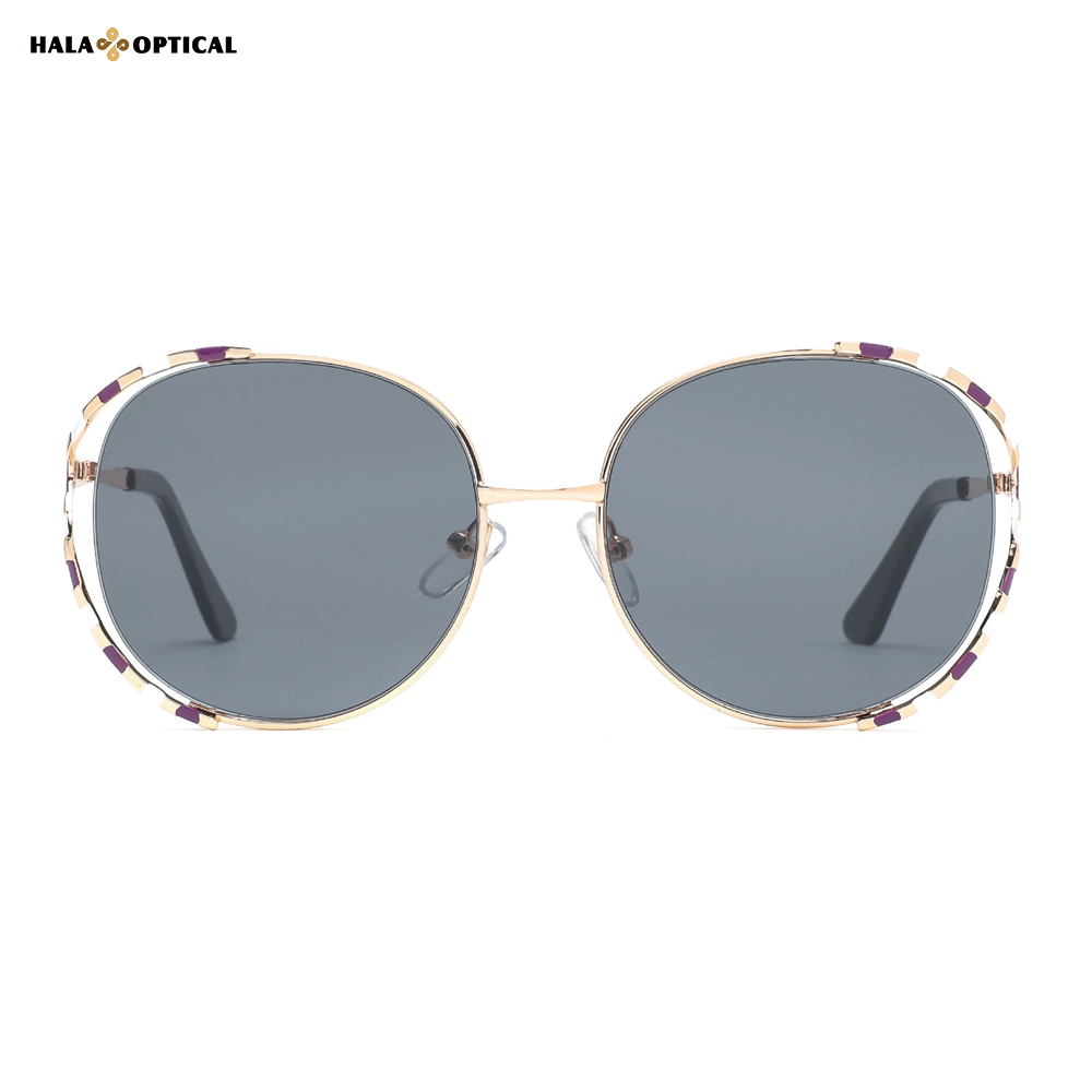 HM1027 Joyful Clown Metal Sunglasses |  Hollow Frames &amp; Playful Polka Dots