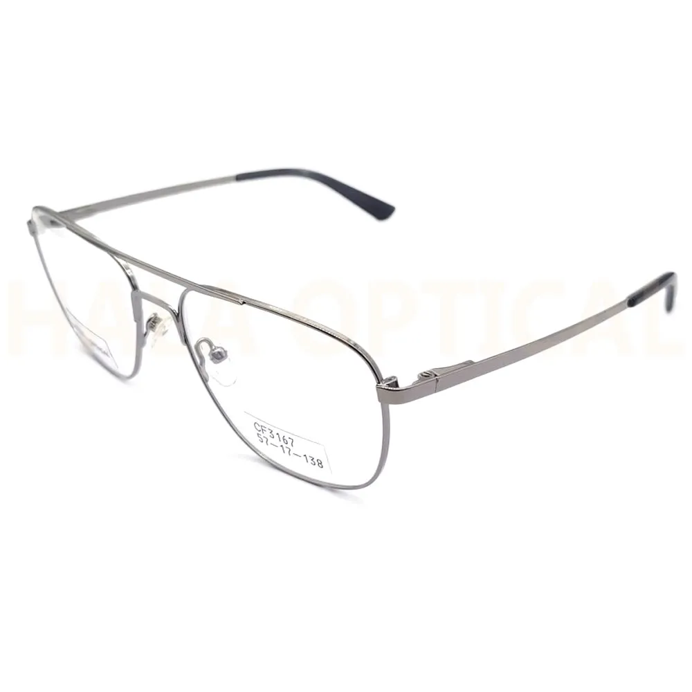 Double bridge men's optical frame