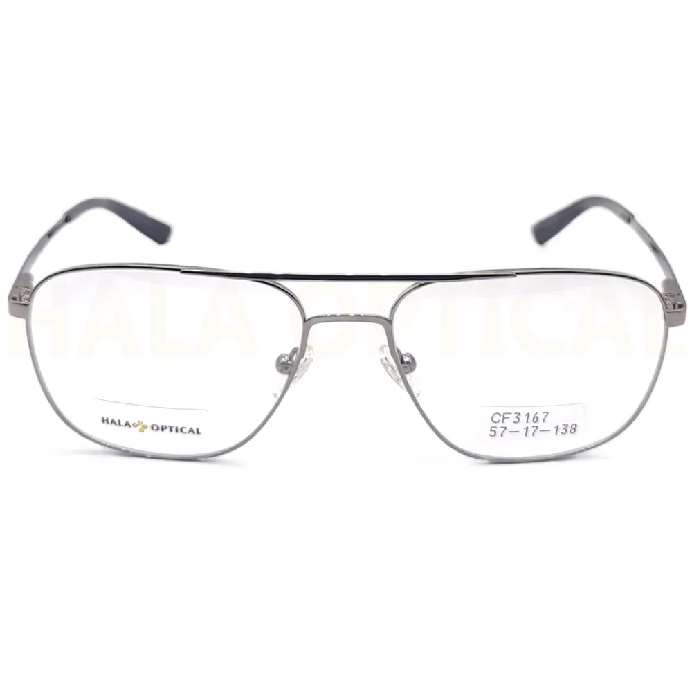 Double bridge men's optical frame