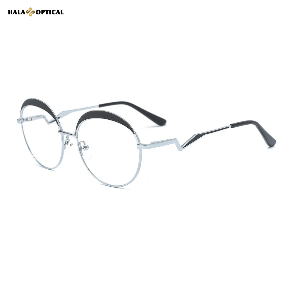 HM1029 "Double Eyelid" Round Metal Optical Frames – Playful & Chic