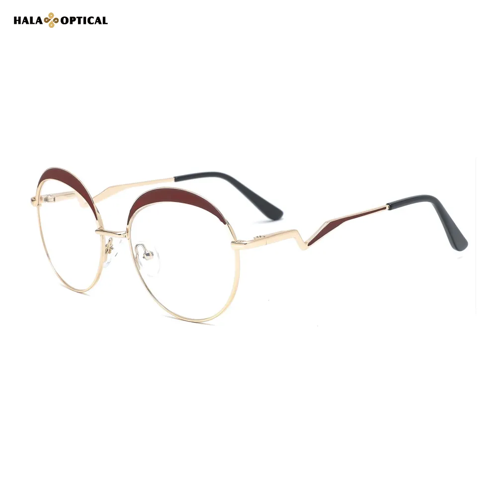 HM1029 "Double Eyelid" Round Metal Optical Frames – Playful & Chic
