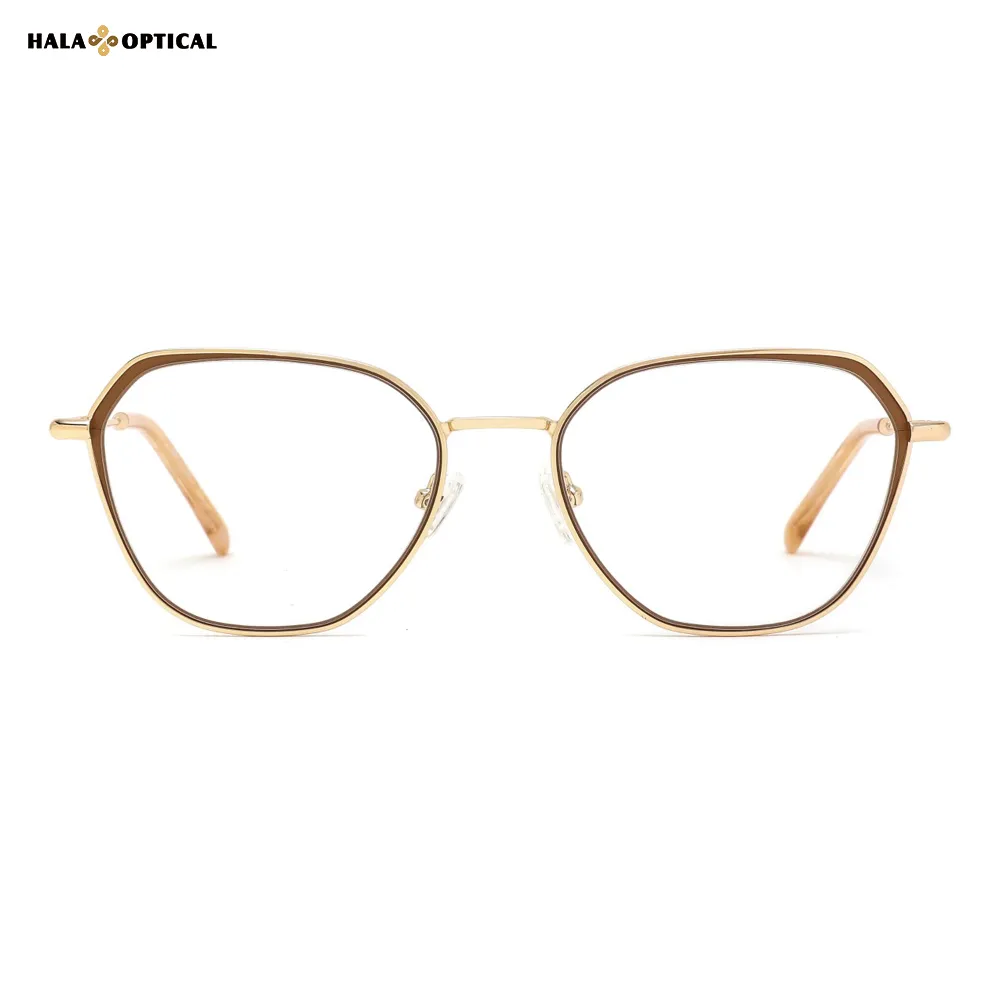 HM1069 Summer Chic Metal Optical Frames HM1069 Summer Chic Metal Optical Frames – Vibrant Polygonal Glasses for Men | Factory Direct