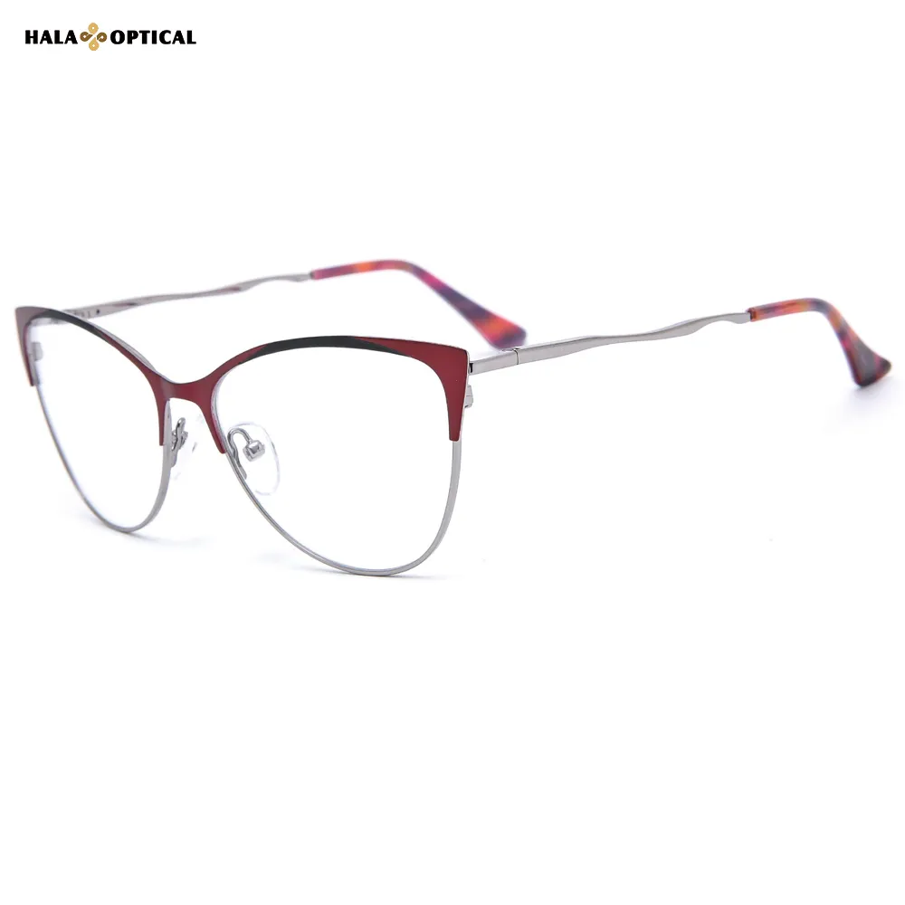HM18026 Women Metal Cat Eye Eyeglass | Factory Direct