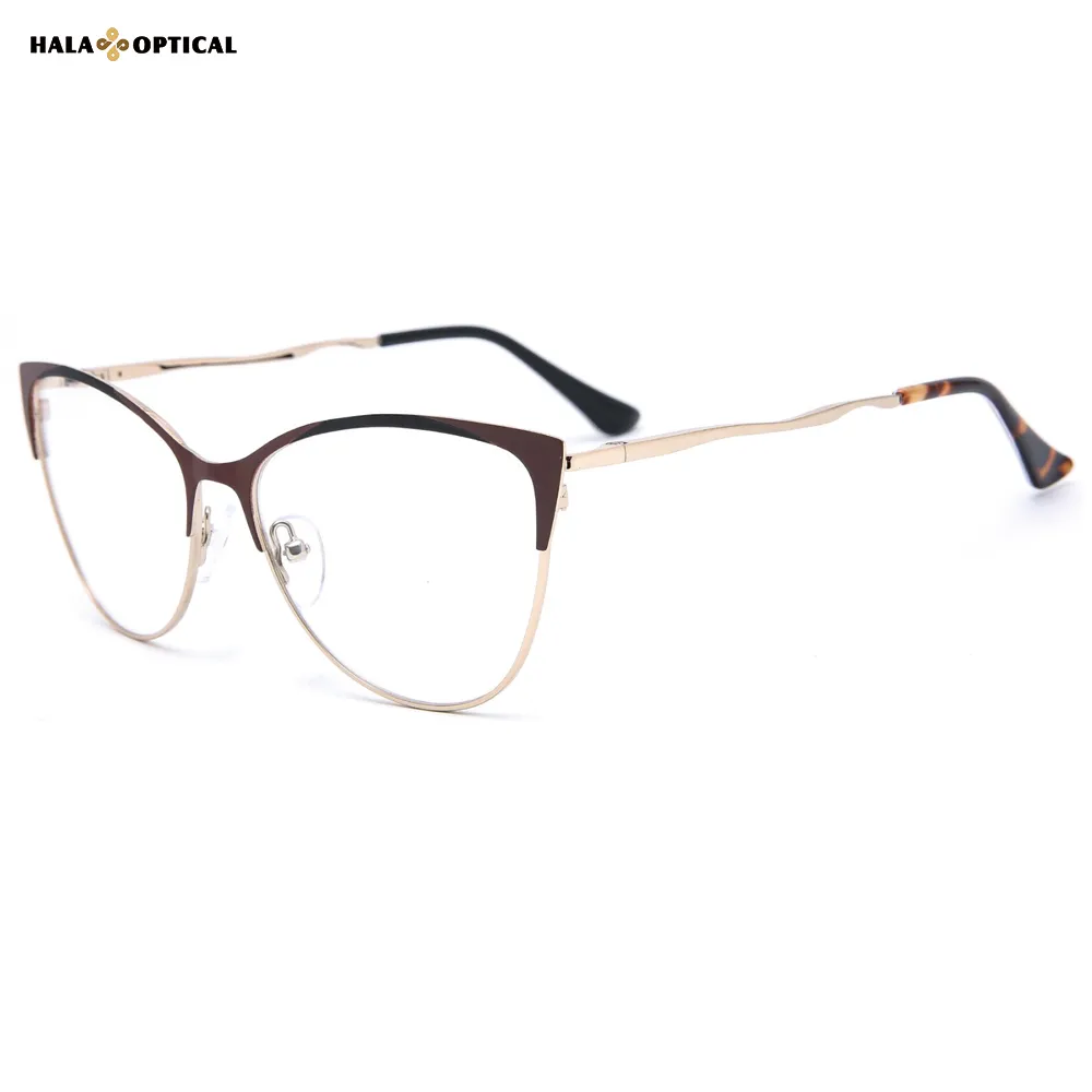 HM18026 Women Metal Cat Eye Eyeglass | Factory Direct