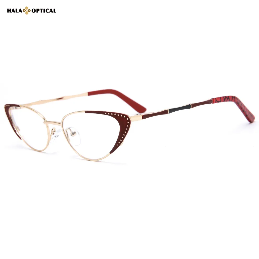 HM18036 Women Cat Eye Metal Optical Frames | Delicate Detailing