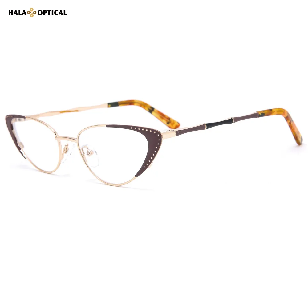 HM18036 Women Cat Eye Metal Optical Frames | Delicate Detailing