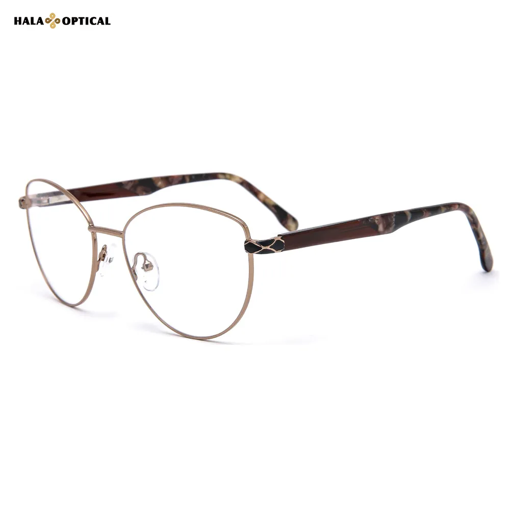 HM18055 "Viper’s Gaze" Premium Metal Optical Frames – Seductive Elegance