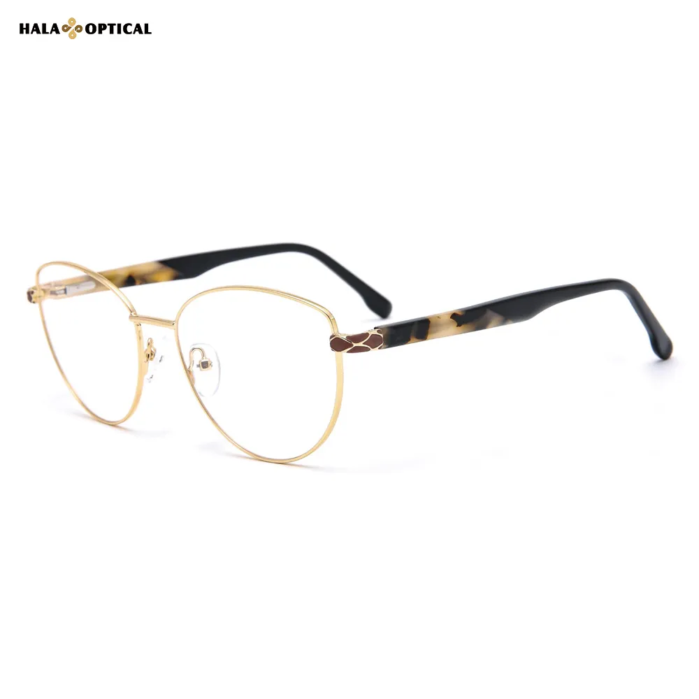 HM18055 "Viper’s Gaze" Premium Metal Optical Frames – Seductive Elegance