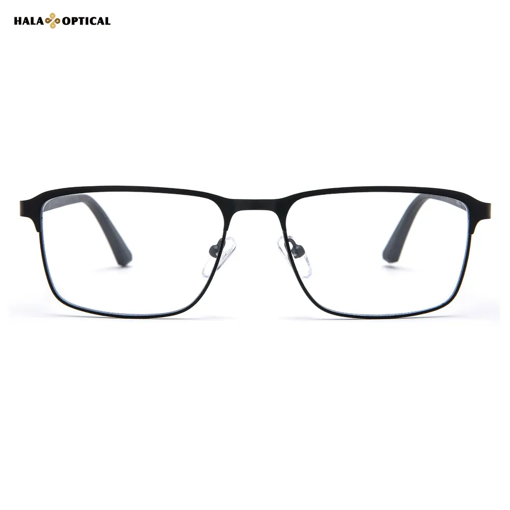 HM18058 Business Rectangular Metal Optical Frames | Professional's Pick | Factory Direct
