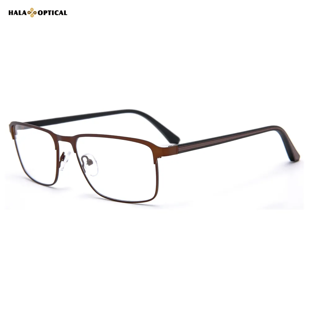 HM18058 Business Rectangular Metal Optical Frames | Professional's Pick | Factory Direct