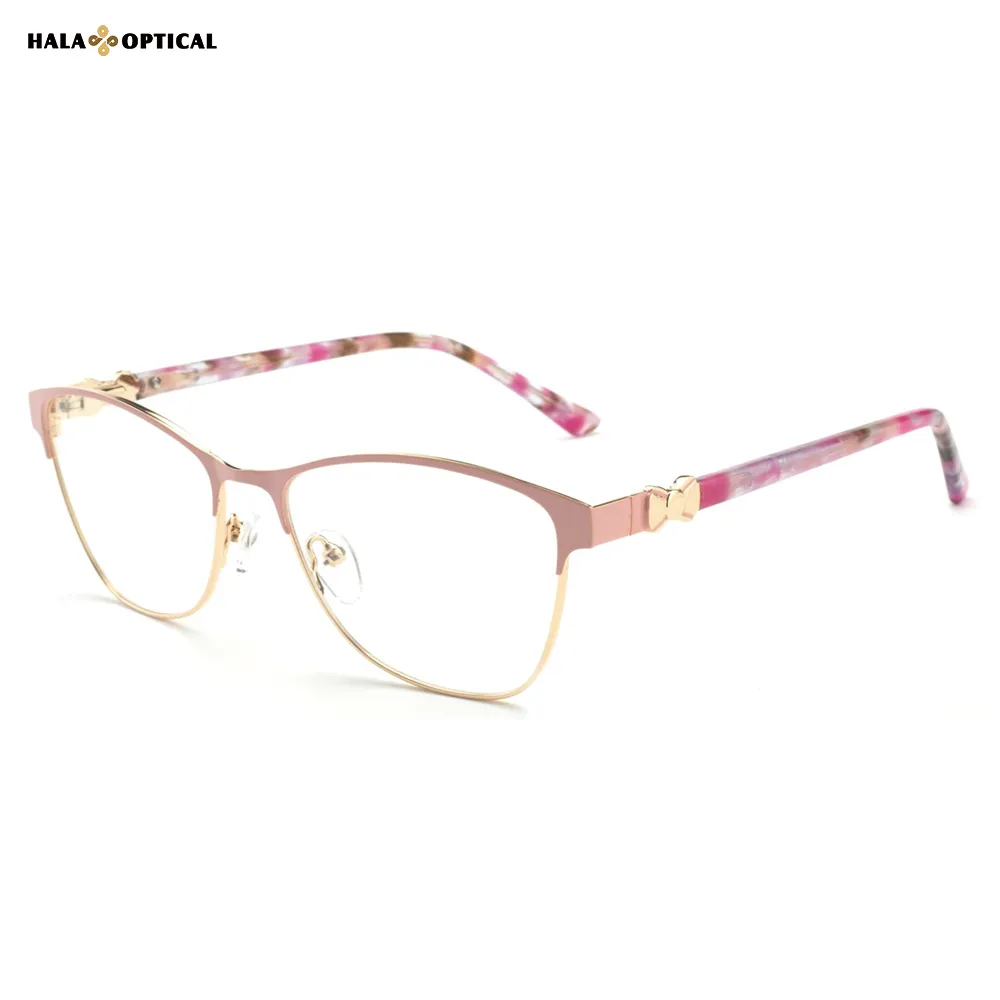 ✨HM18024 Cute & Quirky Clubmaster Optical Frames – Retro Chic with Bow Detail 