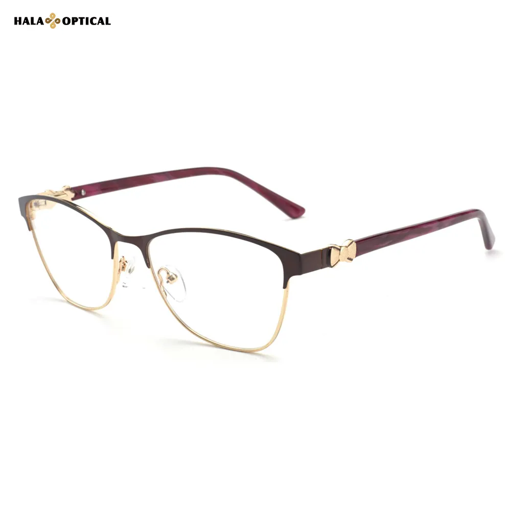 ✨HM18024 Cute & Quirky Clubmaster Optical Frames – Retro Chic with Bow Detail 