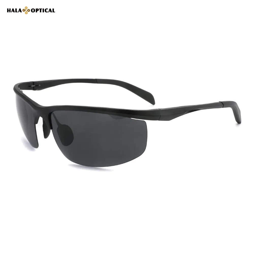 HS54020 Aviator Sunglasses Frame | Al-Mg | Wind-Resistant Semi-Rimless Design |