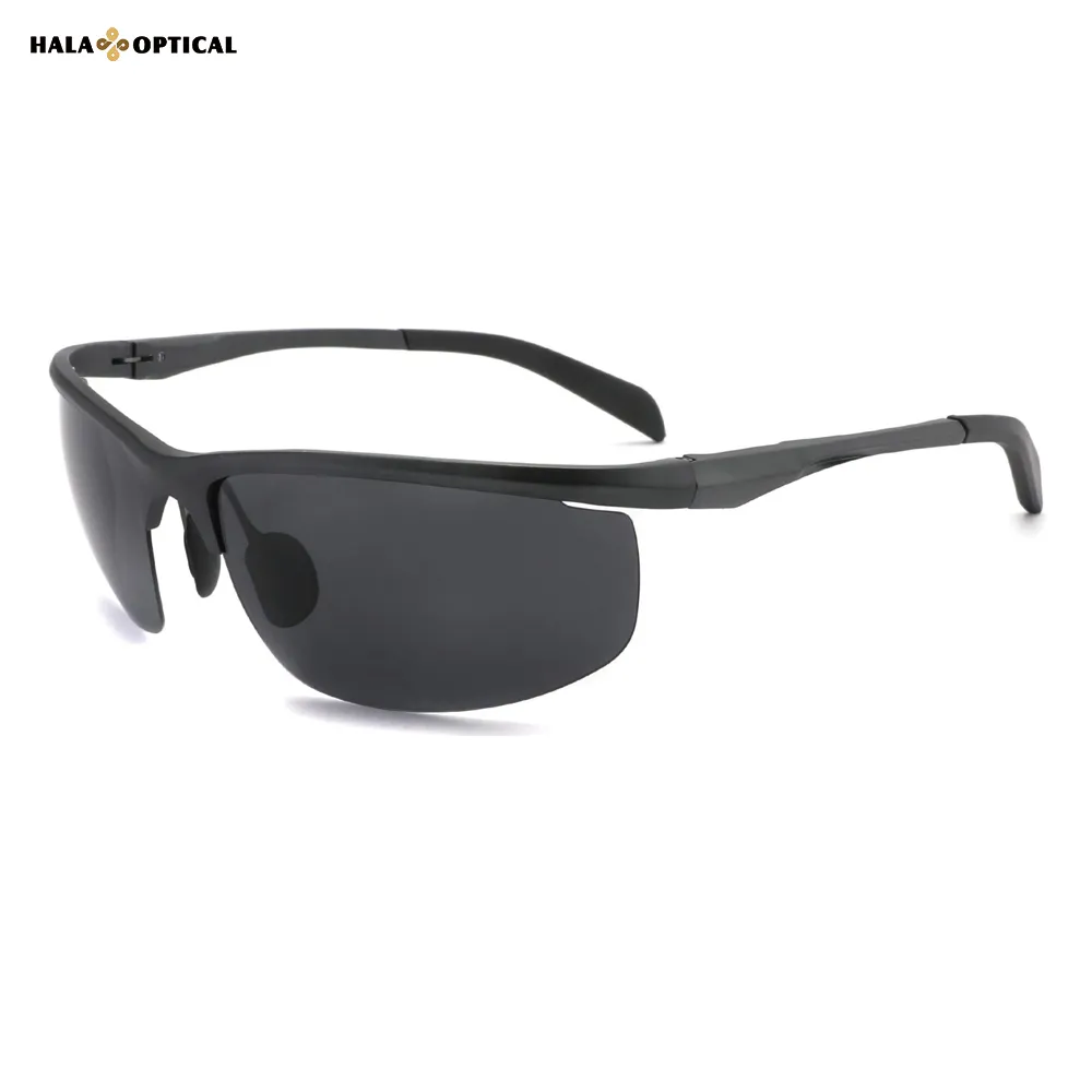 HS54020 Aviator Sunglasses Frame | Al-Mg | Wind-Resistant Semi-Rimless Design |
