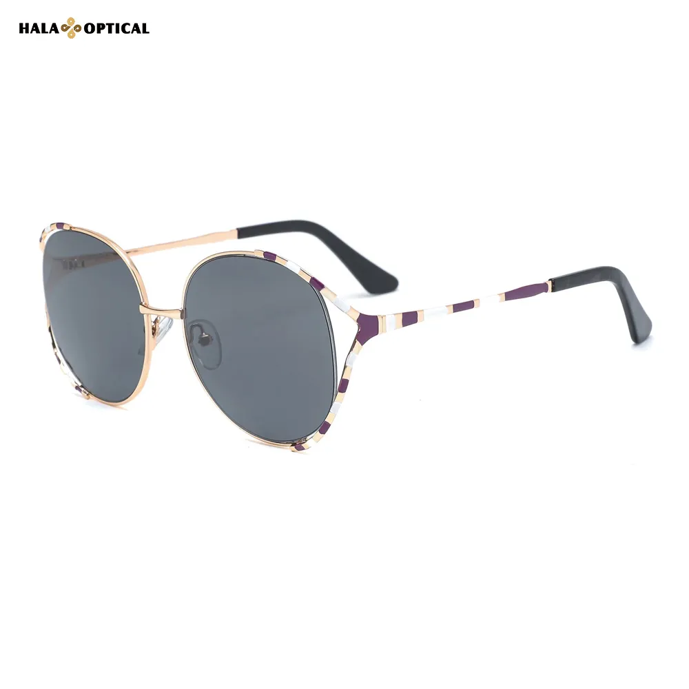 HM1027 Joyful Clown Metal Sunglasses |  Hollow Frames & Playful Polka Dots