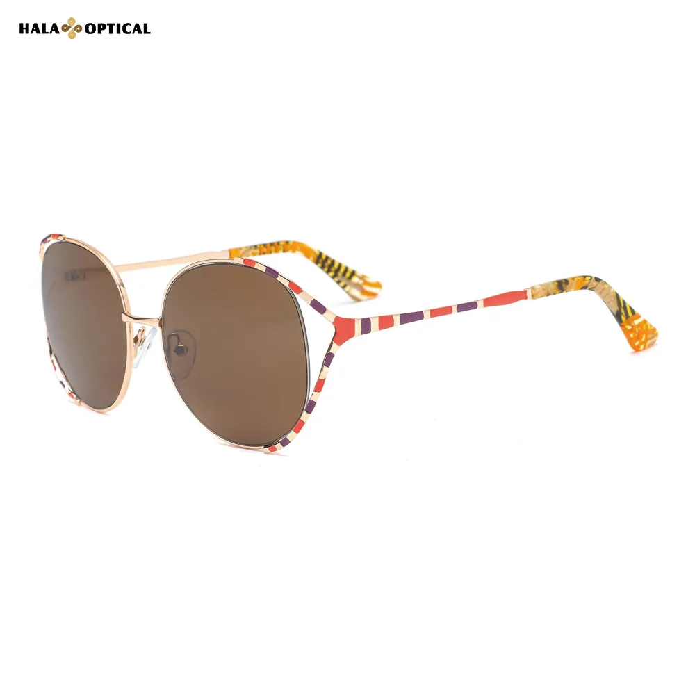 HM1027 Joyful Clown Metal Sunglasses |  Hollow Frames & Playful Polka Dots