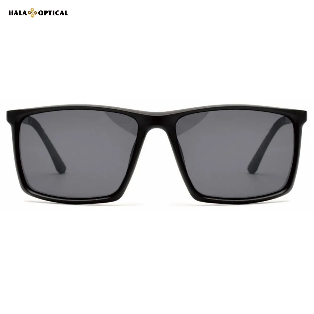 HS55003 Black Rectangle Versatile Sunglasses HS55003 Classic Rectangle Sunglasses Frame – TR90 & AL-MG | Low-Key Yet Stylish
