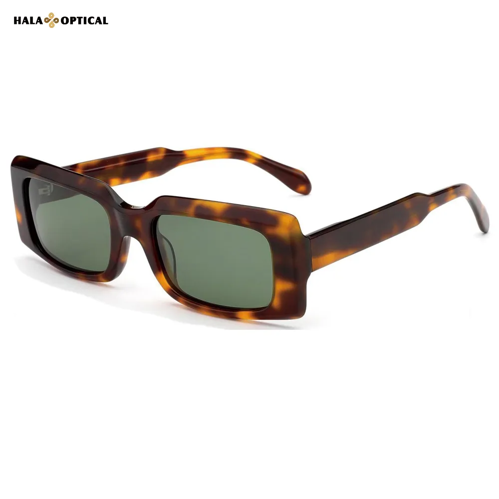 HST09 Slimming Rectangle Acetate Sunglasses Frame | Face Slimming 